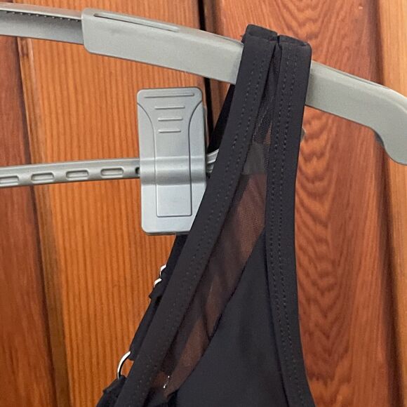 Cupshe Swimsuit Women's 3X Black One Piece Striped Beachy NWT Mesh Accent - Picture 5 of 10